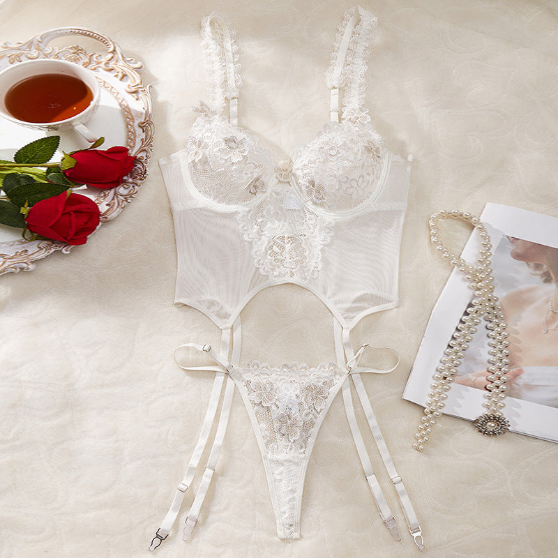 Hot trending white lingerie naughty outfits